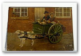 Two wheeled dog cart
